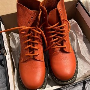 Dr. Martens Women's 1460 Pascal Mid Calf Boot, Burnt Orange, 5 M UK. US W 7